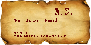 Morschauer Demjén névjegykártya